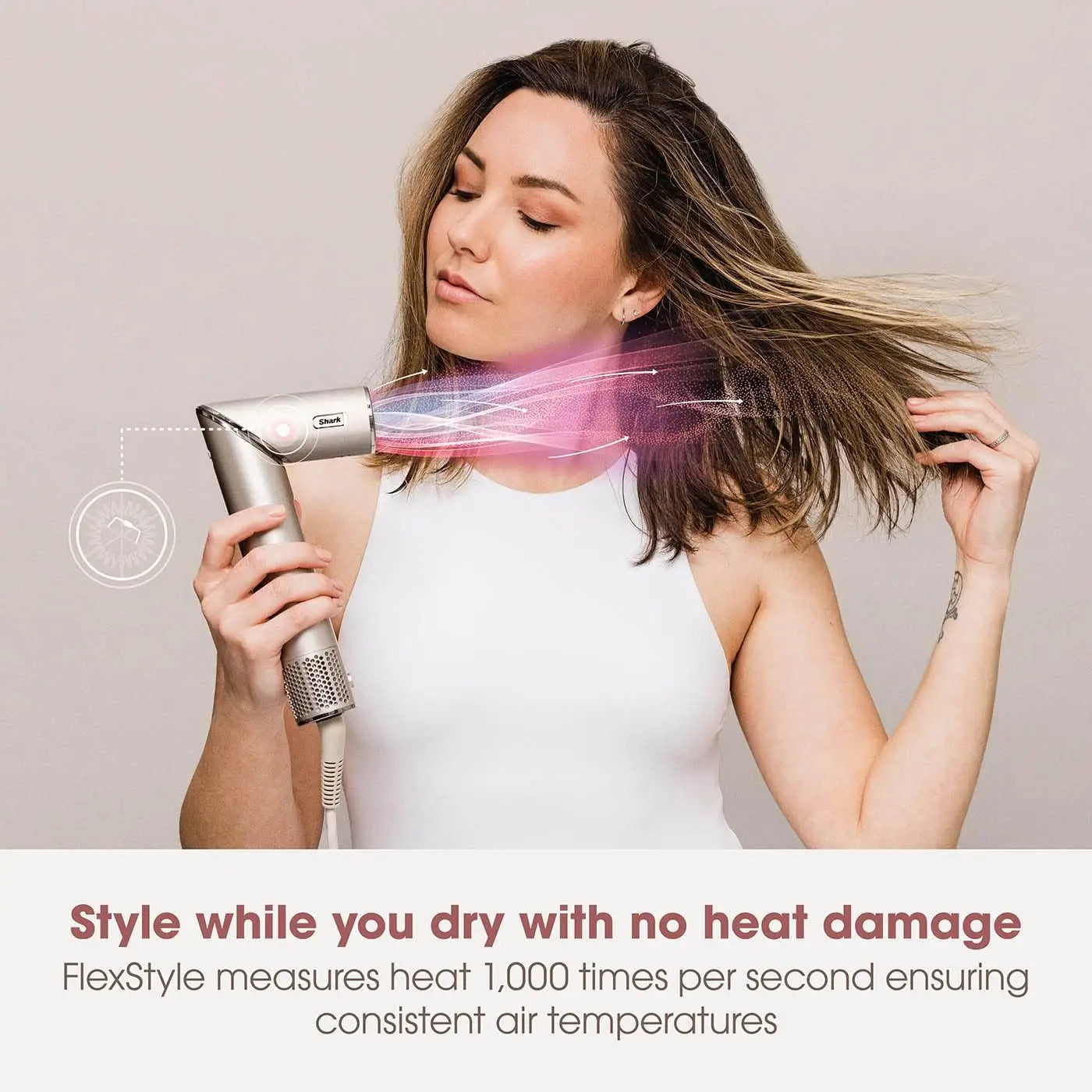 Shark HD430 Original FlexStyle Air Styling & Drying System 5-in-1 Multifunctional Hair Dryer, Curling Iron, Straightening Comb