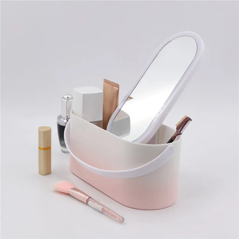 SwivelGlow LED Makeup Organizer