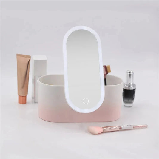 SwivelGlow LED Makeup Organizer