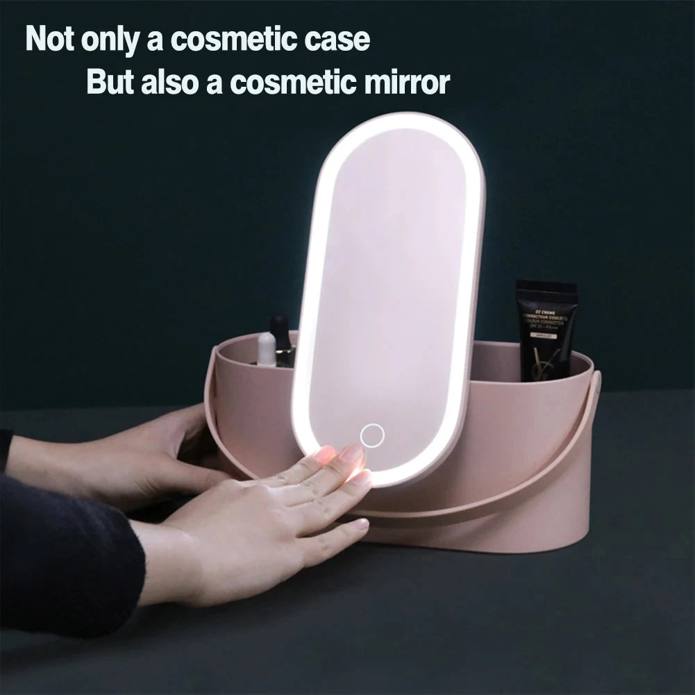 SwivelGlow LED Makeup Organizer